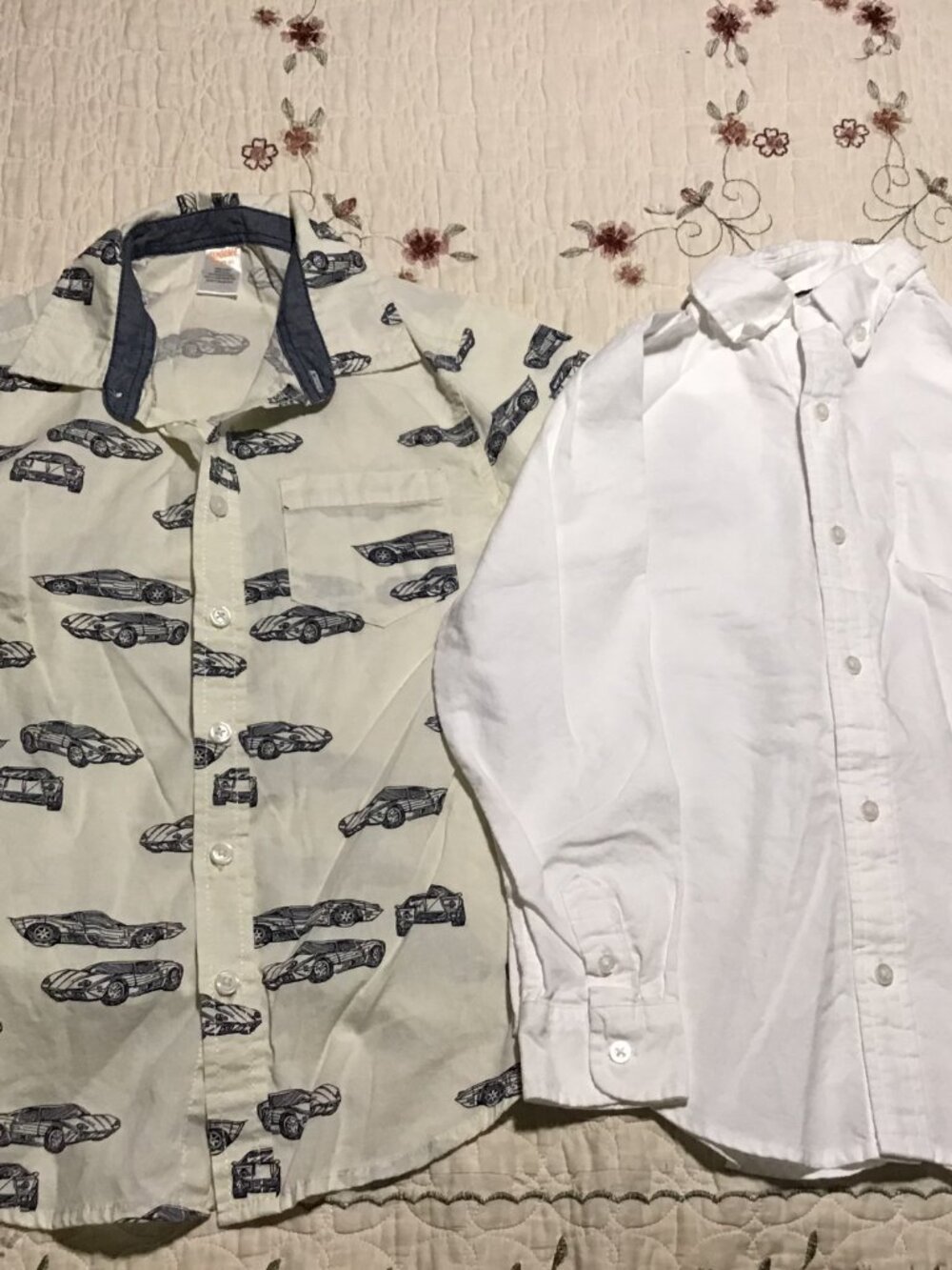 Lot of 2 Boy's Button Down Shirts--Gymboree and Janie and Jack, Sizes 7-8, 7